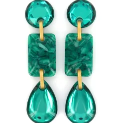 Angelo Moretti oorbellen Wind Green - O48727