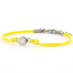 Armband Wax Cord Love & Drusy Yellow