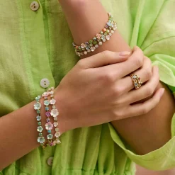 Biba Armband Flower Mint - 55163