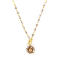 Biba ketting Flower Caramel - 61478