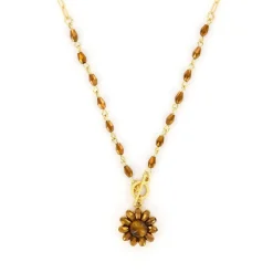 Biba ketting Flower Coffee - 61478
