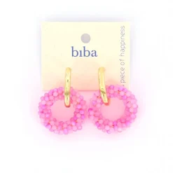 Biba oorbellen Alps Pink - 84035