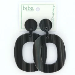 Biba oorbellen At Night Black - 80847
