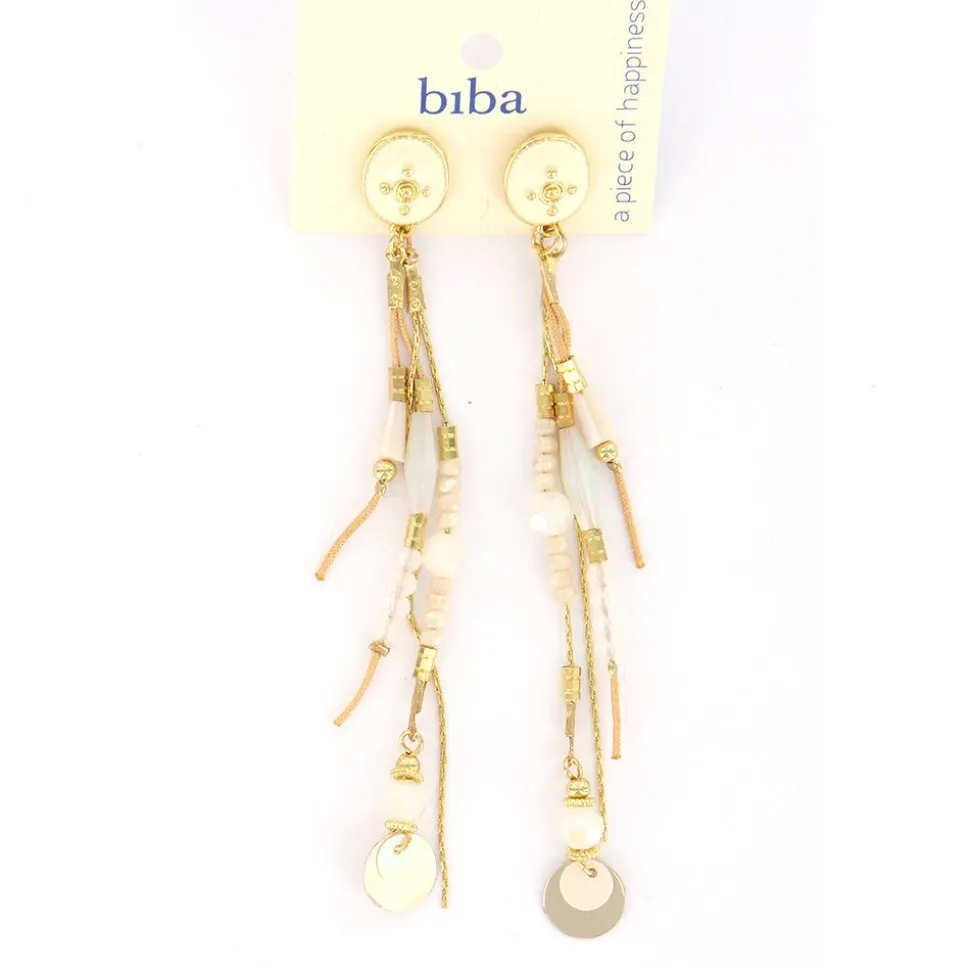 Biba oorbellen Bohemian White - 82876