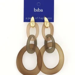 Biba oorbellen Breeze Brown - 81512