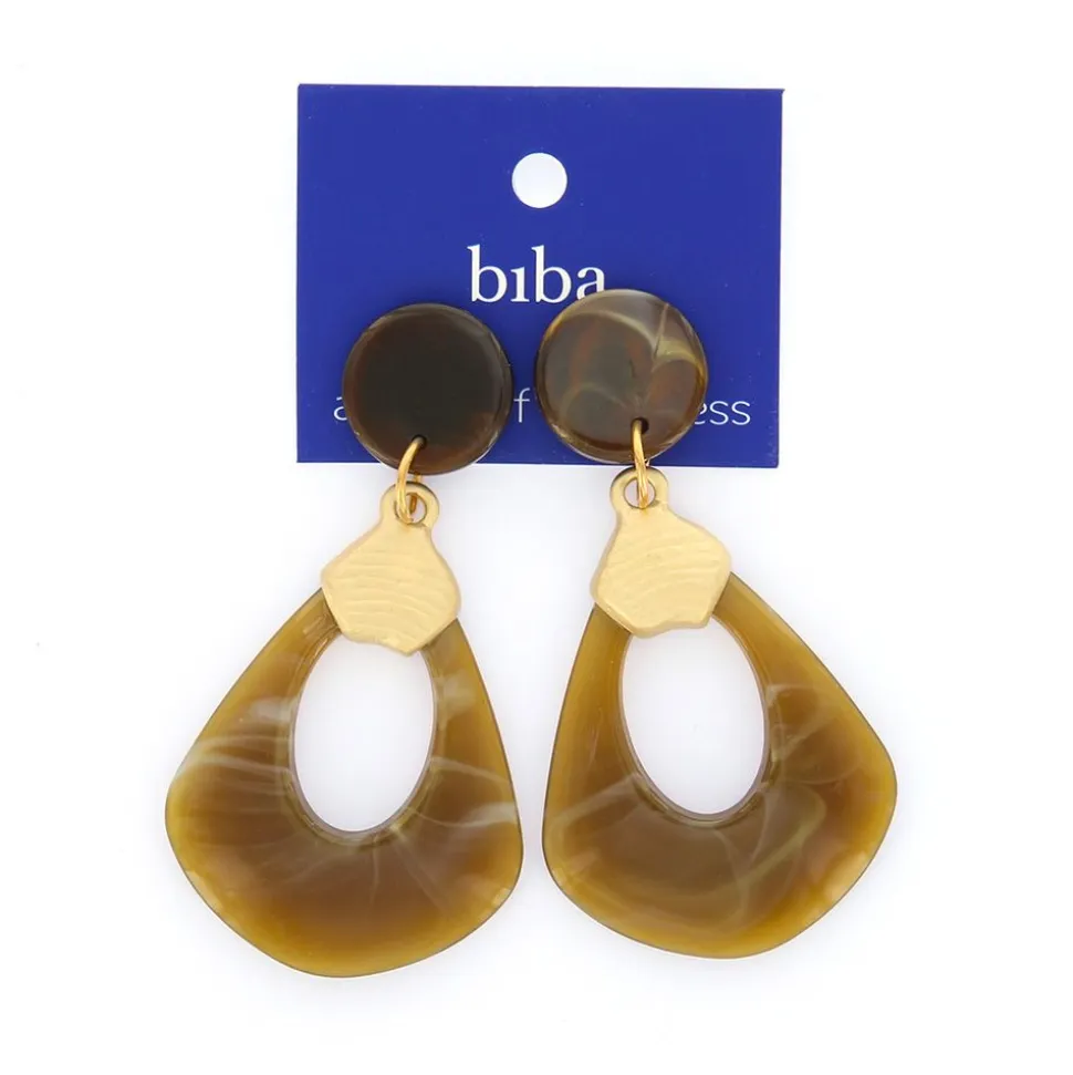 Biba oorbellen Breeze Brown - 81057
