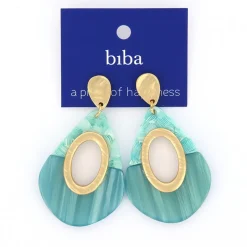 Biba oorbellen Breeze Green - 81330