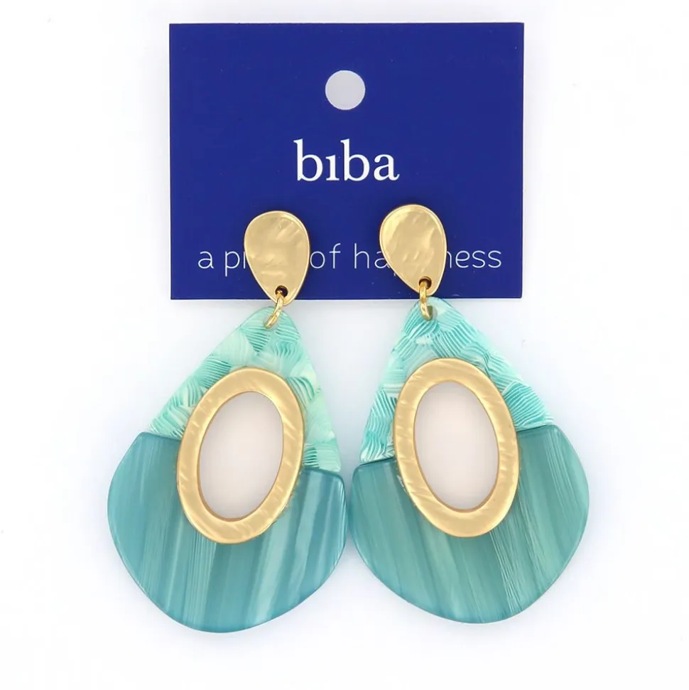 Biba oorbellen Breeze Green - 81330