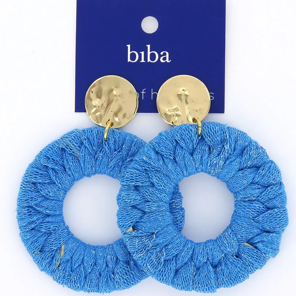 Biba oorbellen Cotton Sapphire - 81431