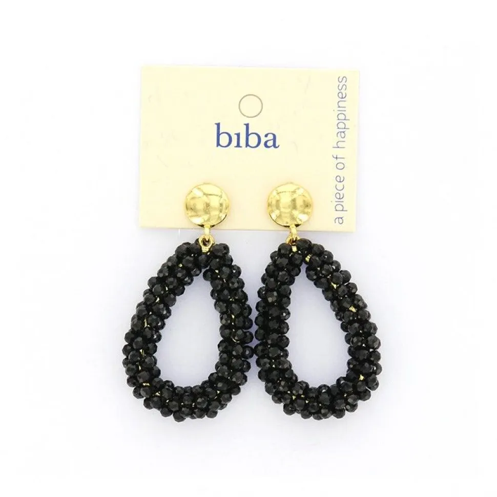 Biba oorbellen Crystal Black - 82963-G