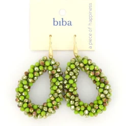 Biba oorbellen Crystal Bright Green - 83654