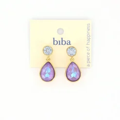Biba oorbellen Crystal Purple - 84089