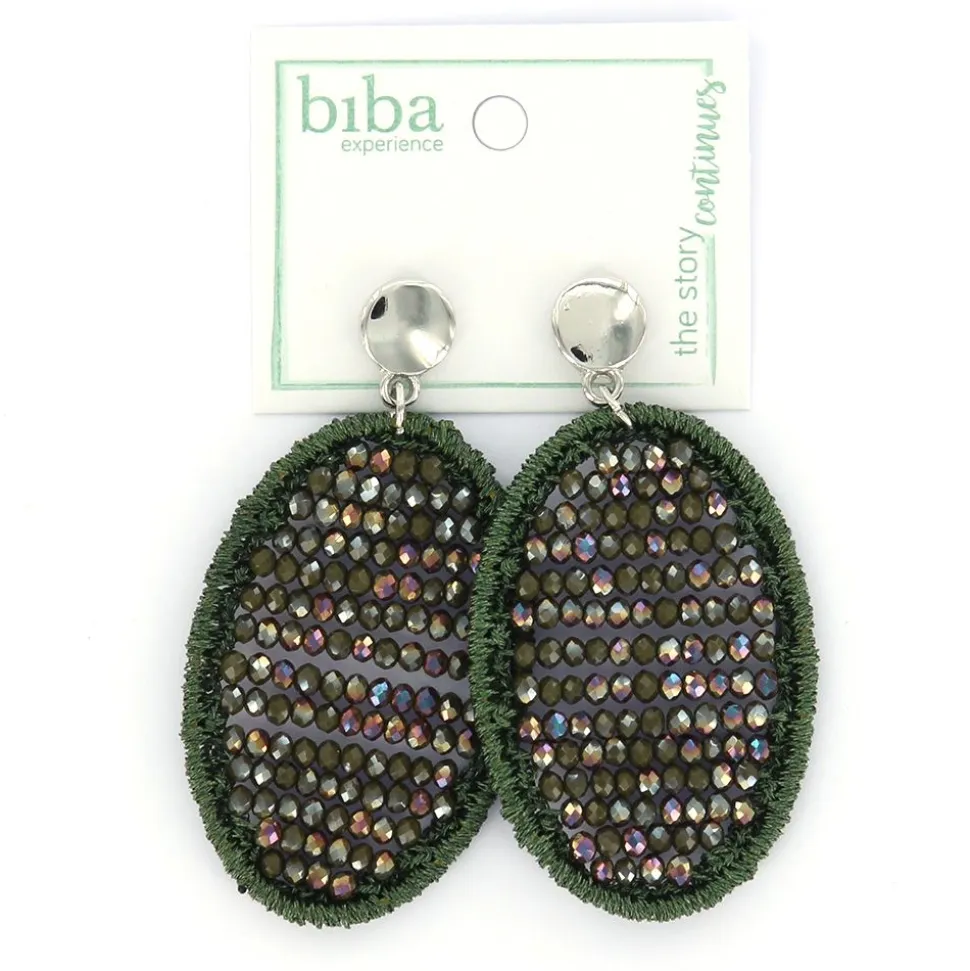 Biba oorbellen Facet Crystals Brown - 81051