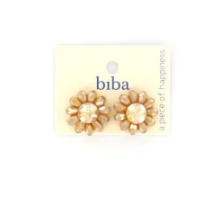 Biba oorbellen Flower Beige - 83587