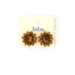 Biba oorbellen Flower Coffee - 83587