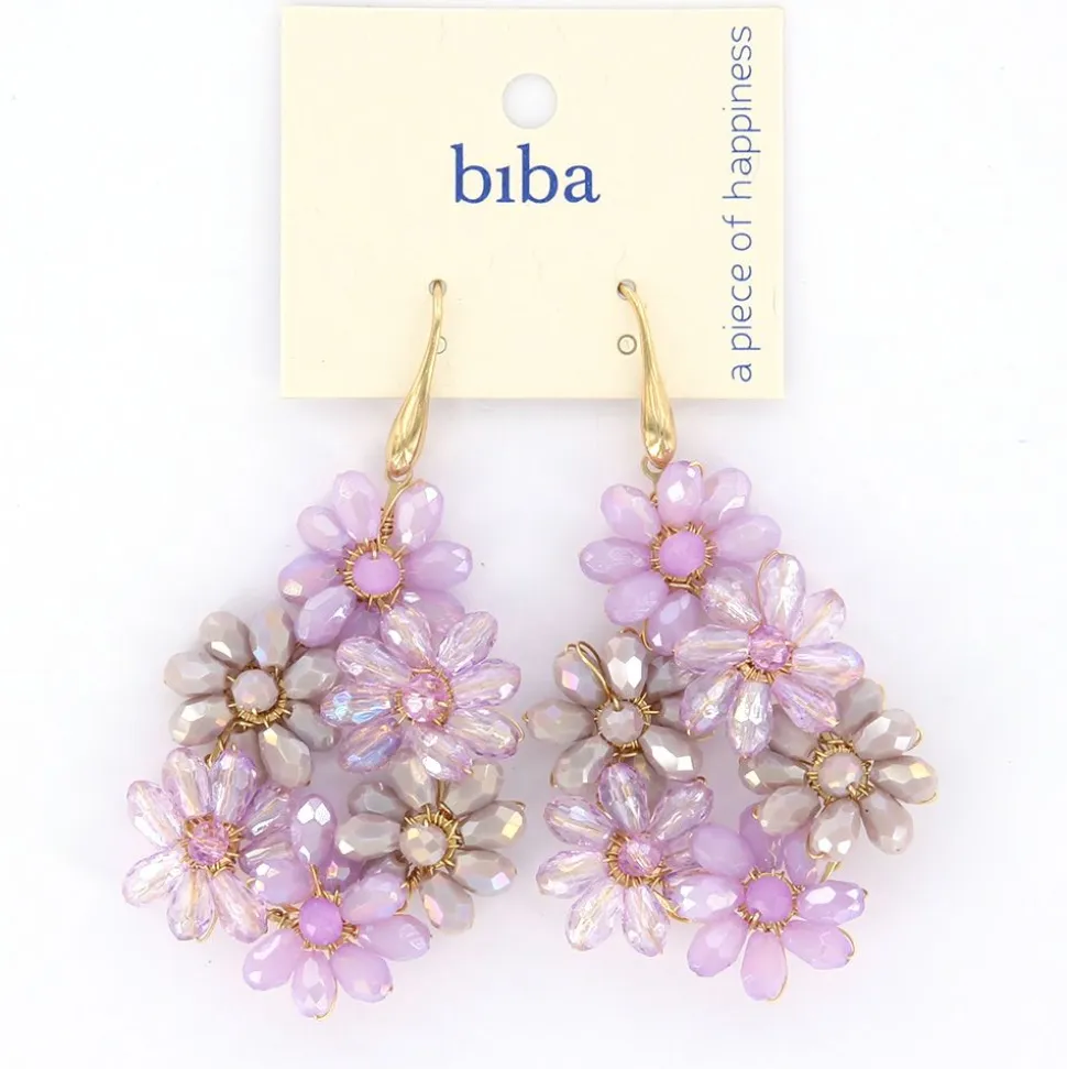 Biba oorbellen Flower Lilac - 83327