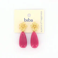 Biba oorbellen Flower Purple - 84103