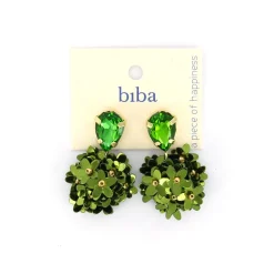 Biba oorbellen Flowers Green - 83689