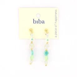 Biba oorbellen Flowers Green - 83380
