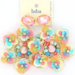 Biba oorbellen Flowers Pastel - 83995