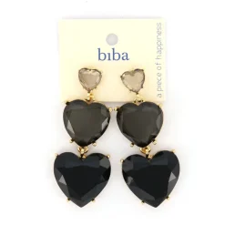 Biba oorbellen Forever Black - 83579