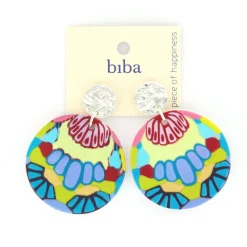 Biba oorbellen Holiday - 82056-Zilverkleur
