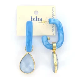 Biba oorbellen Italian Elegance Blue