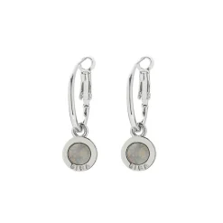 Biba oorbellen Light Grey Opal - 8107