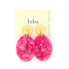 Biba oorbellen Marble Essentials Fuchsia - 82754
