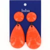 Biba oorbellen Marble Orange - 81417