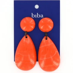 Biba oorbellen Marble Orange - 81417