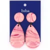 Biba oorbellen Marble Pink - 81417
