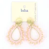 Biba oorbellen Natural Shine Pink - 84054