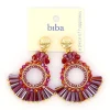 Biba oorbellen Natural Shine Red - 83630