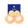 Biba oorbellen Open Disc Beige - 81345
