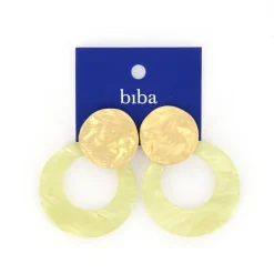 Biba oorbellen Open Disc Green - 81345