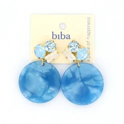Biba oorbellen Shimmer Blue - 84116