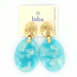 Biba oorbellen Shimmer Blue - 84111