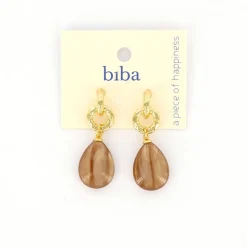 Biba oorbellen Spring Chic Brown - 84113