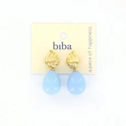 Biba oorbellen Wave Blue - 84098
