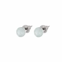 Biba oorknopjes White Opal - 80271