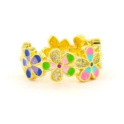 Biba ring Flowers Multi - 7285