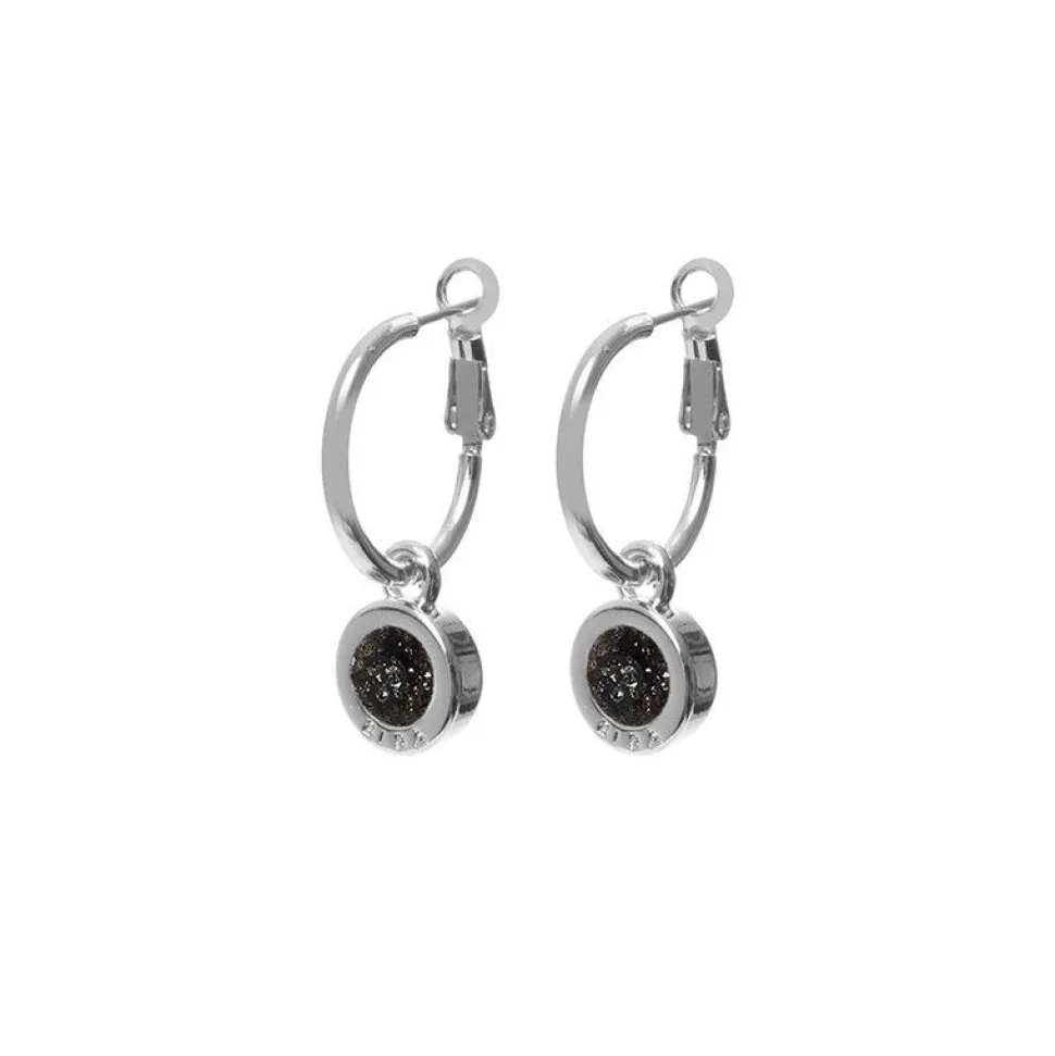 Biba Swarovski creolen Black Patina - 8107