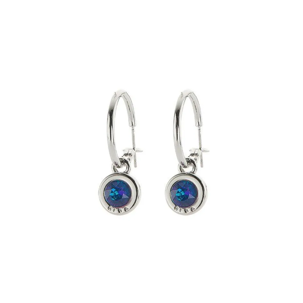 Biba Swarovski oorringen Blue Delite - 8107