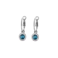 Biba Swarovski oorringen Indicolite - 8107