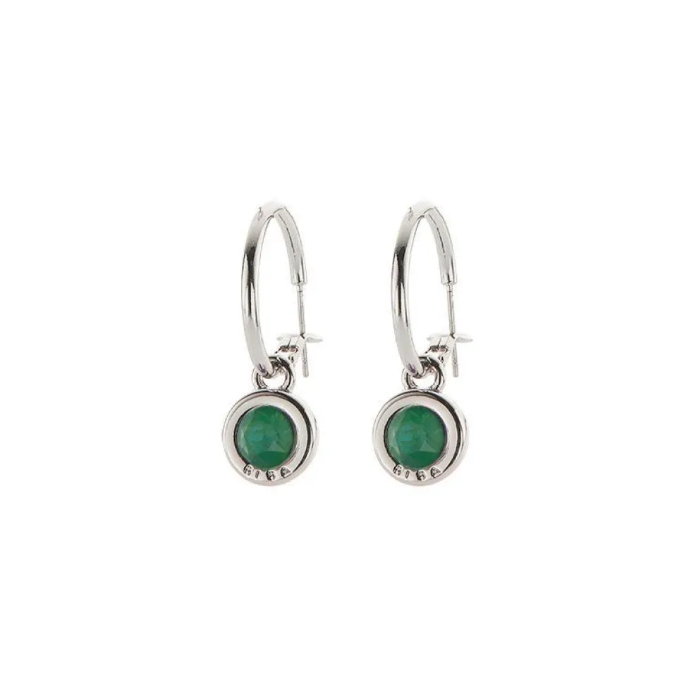 Biba Swarovski oorringen Palace Green - 8107