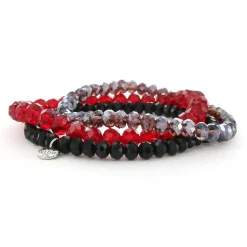 Biba XL Armbanden set Dark Red - 3XL-003
