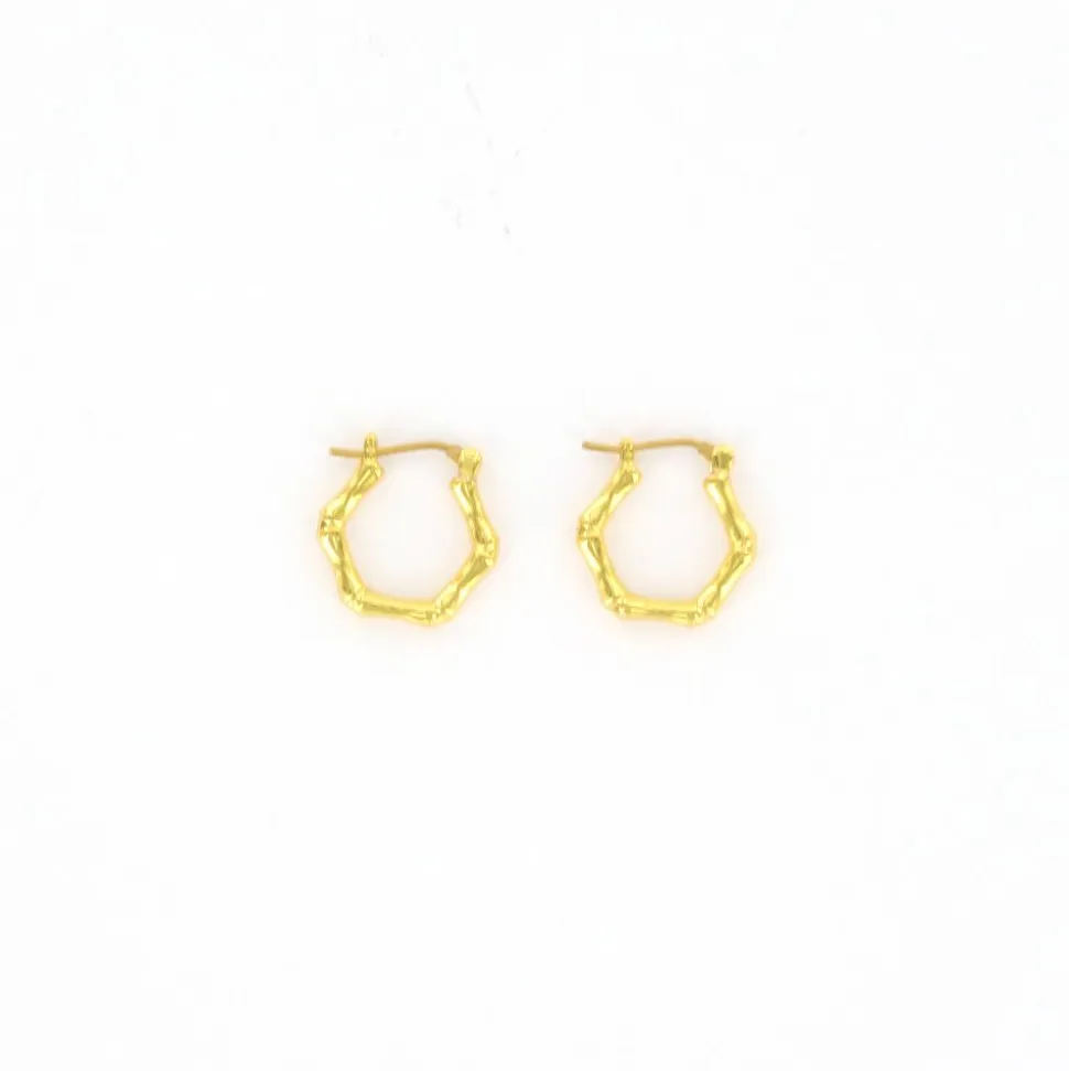 ByNouck oorbellen Bamboo Hoops S