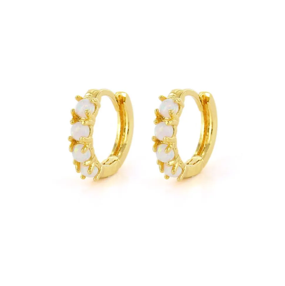 ByNouck oorbellen Opal Hoops