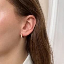 ByNouck oorbellen Pearl Hoops